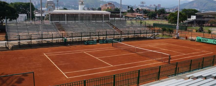 Estadio de tenis �lvaro Carlos Jord�n, listo para recibir la Copa Davis