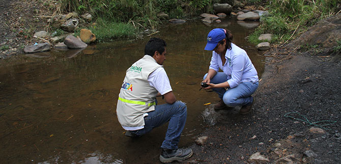 Dagma y CVC analizan agua del r�o Cali por muerte de peces