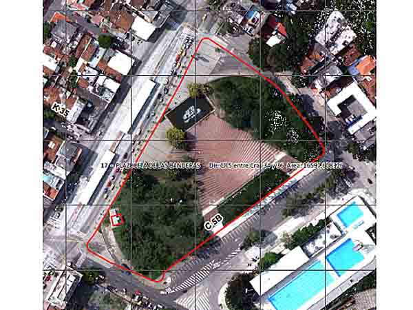 Zonas del proyecto para transformar espacios p�blicos en parqueaderos subterr�neos