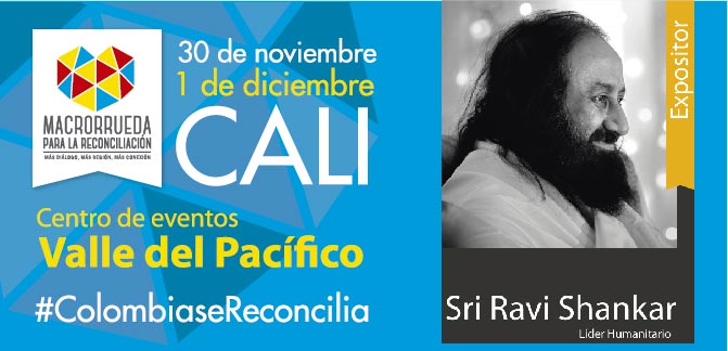 Sri Sri Ravi Shankar, el embajador de la paz que estar� en la Macrorrueda de la Reconciliaci�n