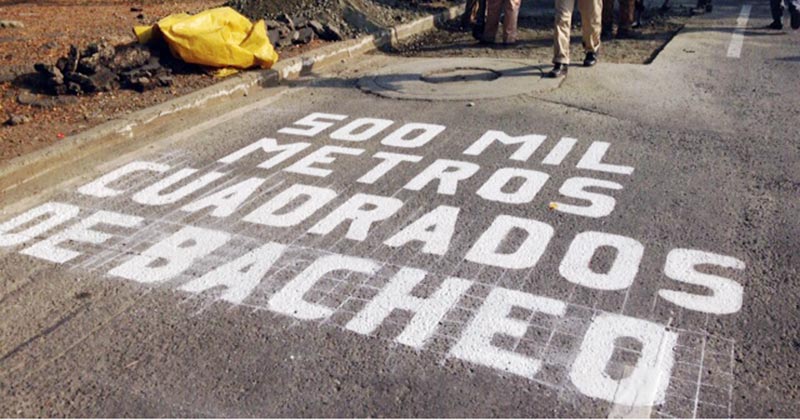 Administraci�n ha reparado 500 mil mts2 de huecos, llegando a la meta fijada en este gobierno