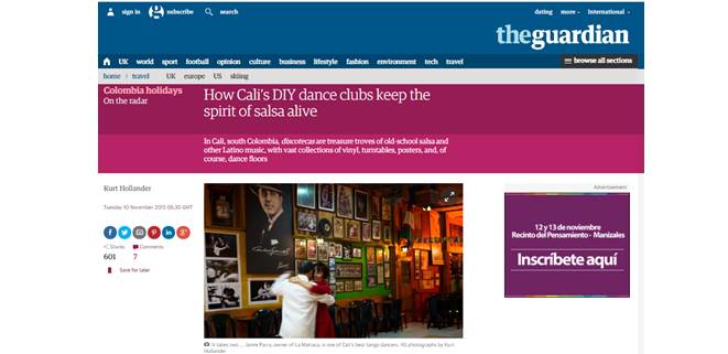 Diario The Guardian destaca la pasi�n de cale�os por la salsa