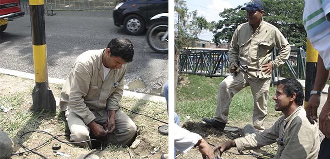 Sem�foros da�ados son atendidos por la Secretar�a de Tr�nsito