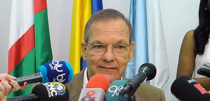 Rueda de prensa de Metro Cali, en el piso 3 del CAM