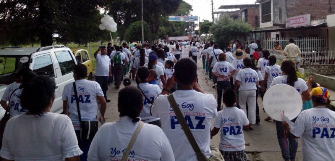 Comunidad de Mojica se uni a Feria de la Reintegracin y march por la Paz