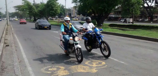 Accidentes con motos se han reducido en 40 % por los carriles preferentes