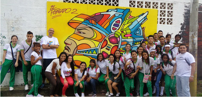 Cali, el lienzo de artistas nacionales e internacionales que participan en la Bienal de Muralismo