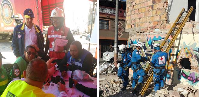 Cali particip� en simulacro de b�squeda y rescate realizado en Bogot�