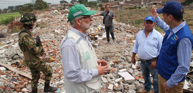 Equipo interinstitucional visit� escombreras en el oriente de la ciudad