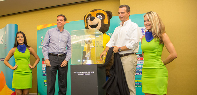Cali le da la bienvenida al trofeo del mundial de f�tsal de la FIFA Colombia 2016