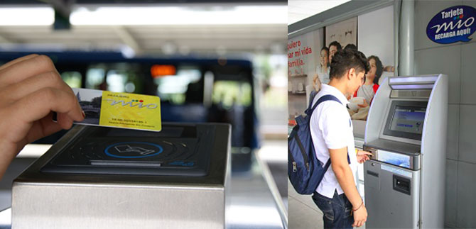 Opciones para recargar la tarjeta MIO