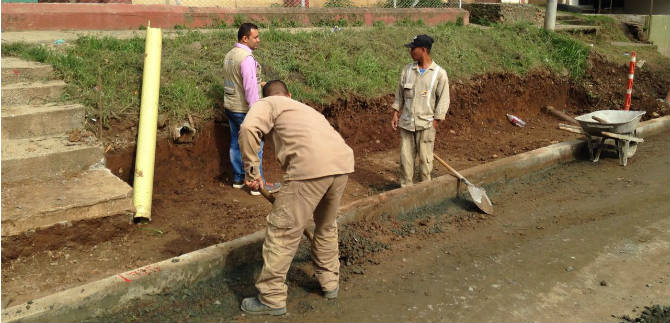 Metro Cali trabaja en la adecuación de seis puntos de paradas del MIO en La Sirena