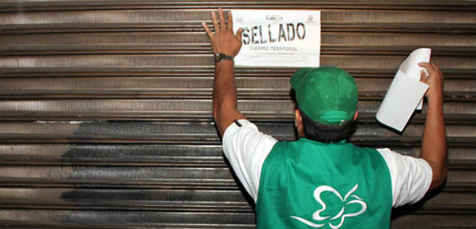 Dagma realiza este jueves cierres a establecimientos comerciales