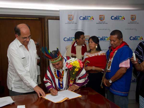 Cabildos ind�genas de Cali presentan a sus nuevos gobernantes
