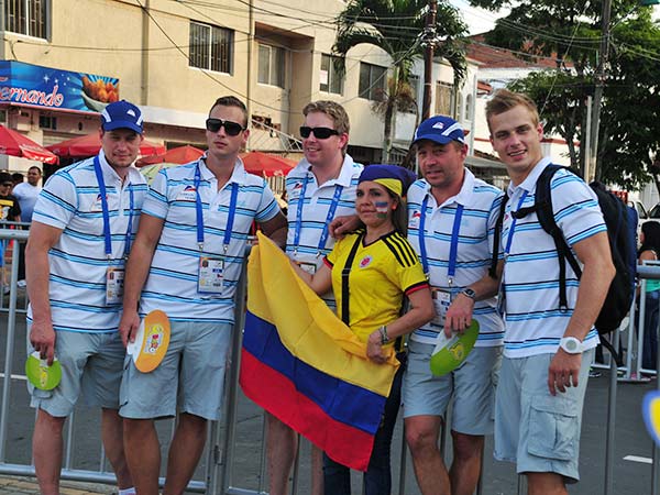 Los cale�os contagian a visitantes del esp�ritu deportivo y el civismo en los World Games