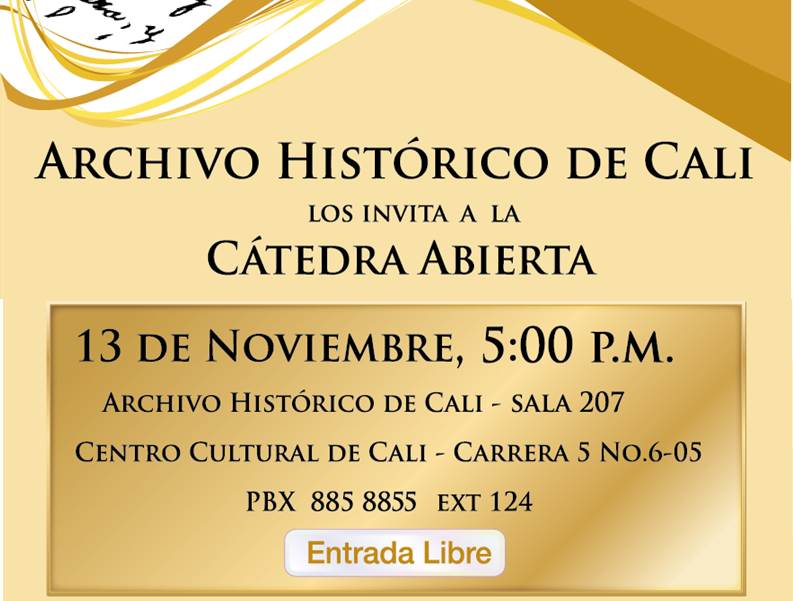 Archivo Hist�rico de Cali invita a ciclos de conferencias