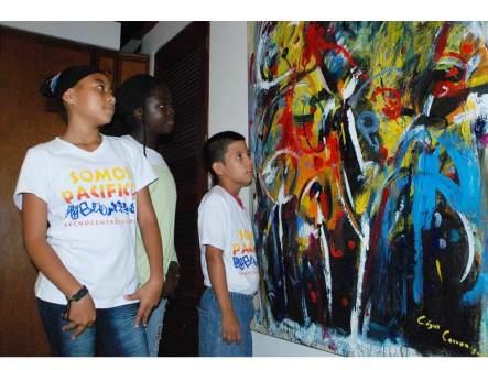 Taller art�stico con ni�os de Potrero Grande