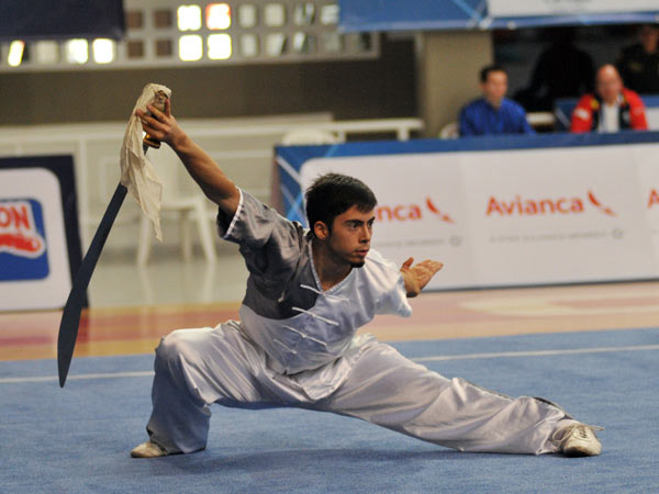 El wushu deleit� al p�blico con el brillo de sus espadas