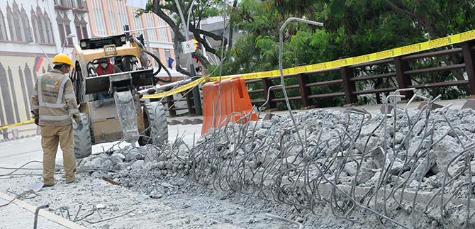 Se reanudan obras en el Paseo de la Avenida Colombia, este jueves