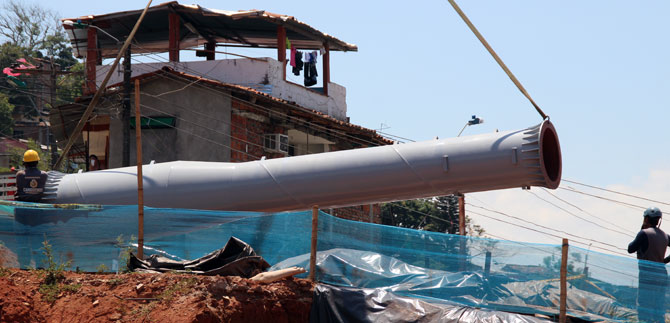 Inicia montaje de las Pilonas  9, 10 y 11 del MIO Cable