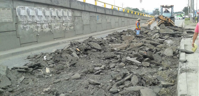 Infraestructura repara tramo de la calle 70, en el barrio Brisas de los �lamos