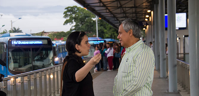 Metrocali eval�a servicios en el oriente de la ciudad