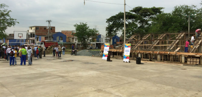 Alcald�a inspecciona polideportivo Puertas del Sol; invertidos $6100 millones en escenarios de la comuna 14