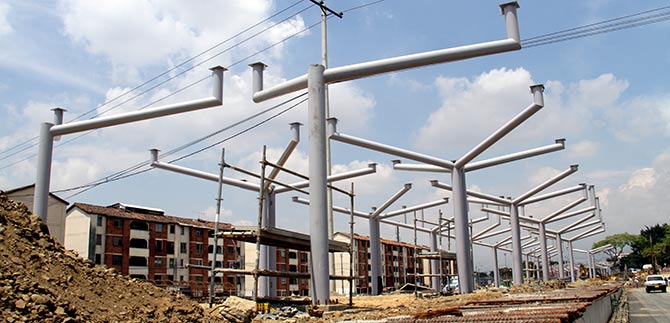 Construccin de terminal Paso del Comercio del MIO est en un 40 %