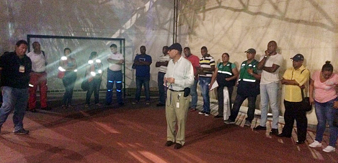 Bailarines del Salsdromo simularon emergencia con la Secretara del Riesgo