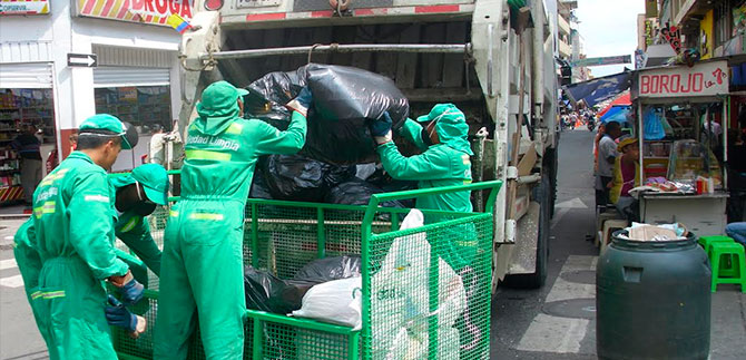 Cambio de frecuencia de recoleccin  en los barrios Sucre y Obrero