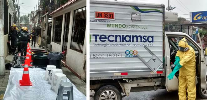 Atienden vivienda de afectados por posible riesgo epidemiol�gico