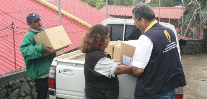Nueva ayuda humanitaria a familias afectadas por desprendimiento de rocas