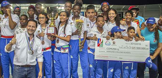 Comuna 15, la gran campeona en los XI Juegos Municipales Cali 2016