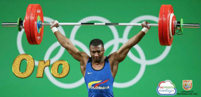 176 kilos le dieron medalla de oro a Oscar Figueroa y a Colombia en los Ol�mpicos